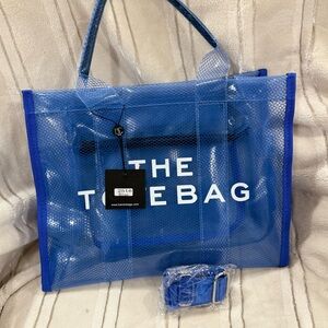 Blue Mesh Tote Bag
